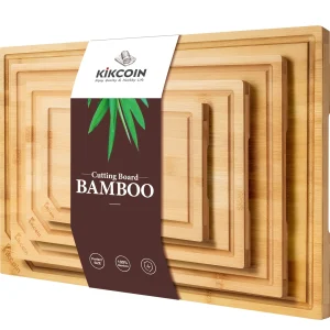 4-piece Kitchen Bamboo Cutting Board Set