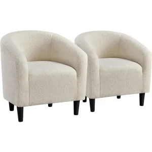 2-Piece Sherpa Accent Chair Set
